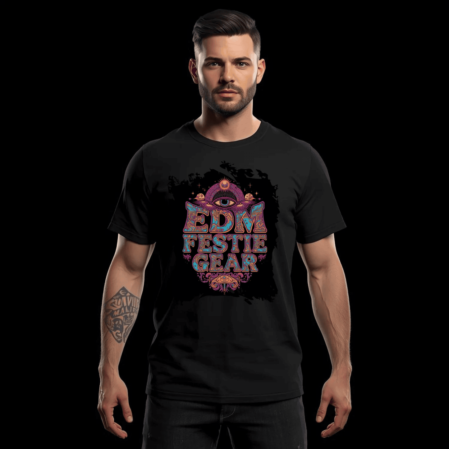 EDM Festie Gear Celestial All-Seeing Eye Festival T-Shirt