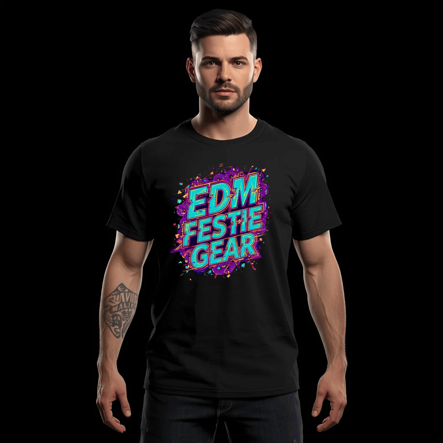 EDM Festie Gear Glitched Festival T-Shirt for Rave Culture