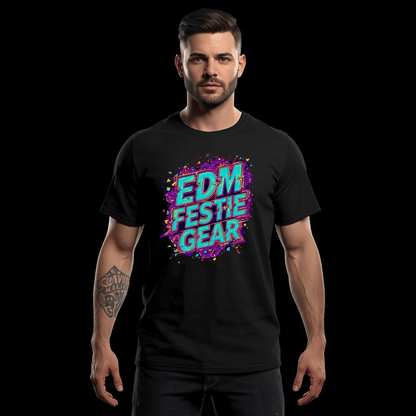 EDM Festie Gear Glitched Festival T-Shirt for Rave Culture