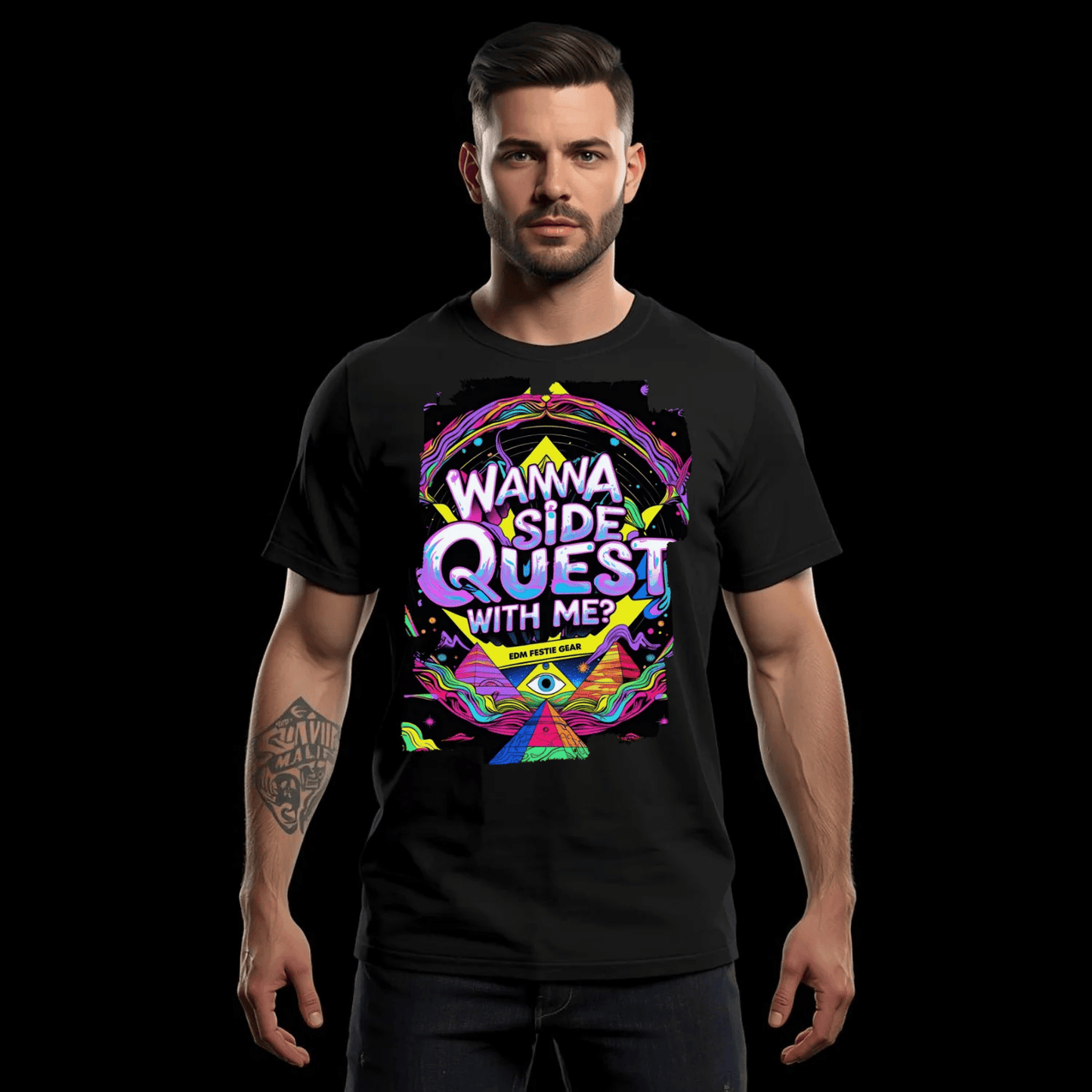 Join the Side Quest with Me Ancient All-Seeing Eye Festival T-Shirt