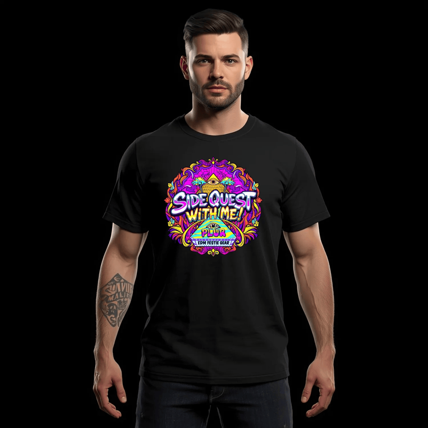 Side Quest With Me All-Seeing Eye Festival T-Shirt