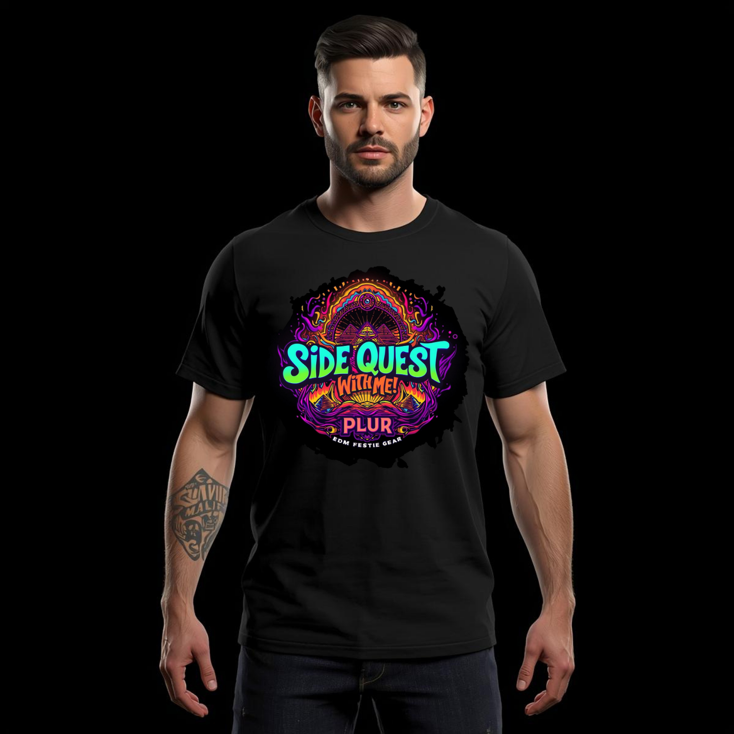 Side Quest with Me All-Seeing Pyramids Festival T-Shirt
