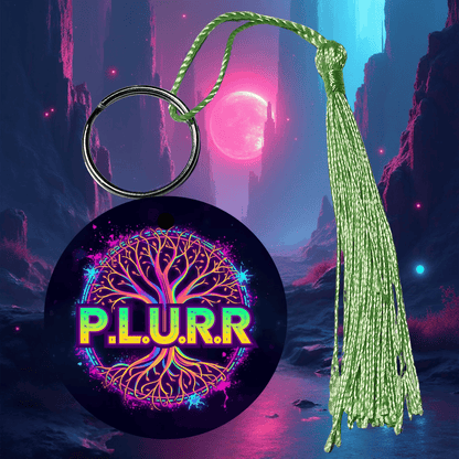 PLURR Aluminum Keychain for Raves and Festivals