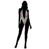 Sexy Swimsuit Women's Extreme One-Piece Mesh Revealing Swimwear Deep V Cleavage Thong Bottom Booty Quick Dry Tie-On Bathing Suit