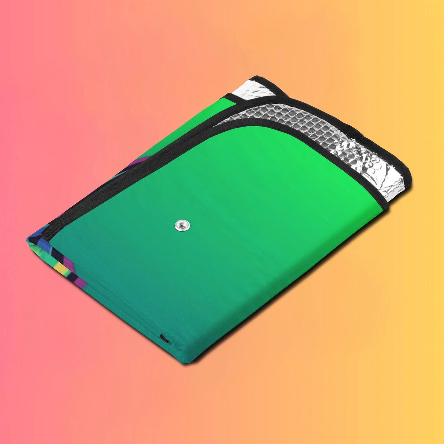 EDM Festie Gear Car Sun Shade — Neon Gradient Auto Windshield Protector