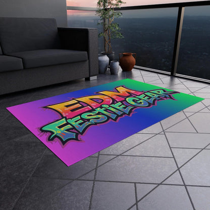 EDM Festie Gear Neon Graffiti Festival Outdoor Rug