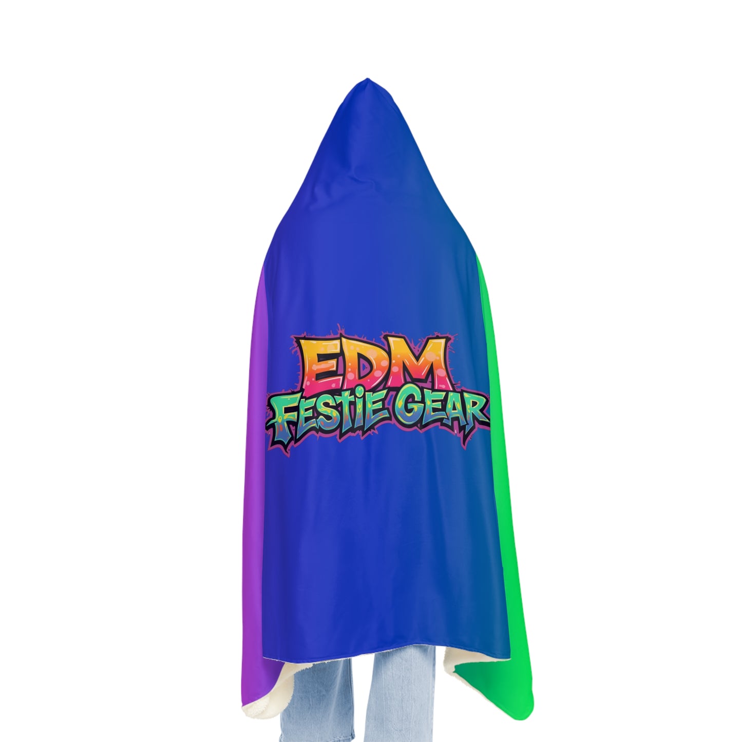 EDM Festival Gradient Hooded Snuggle Blanket