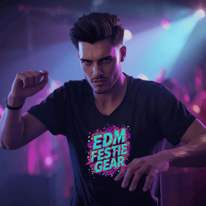 EDM Festie Gear Glitched Festival T-Shirt for Rave Culture