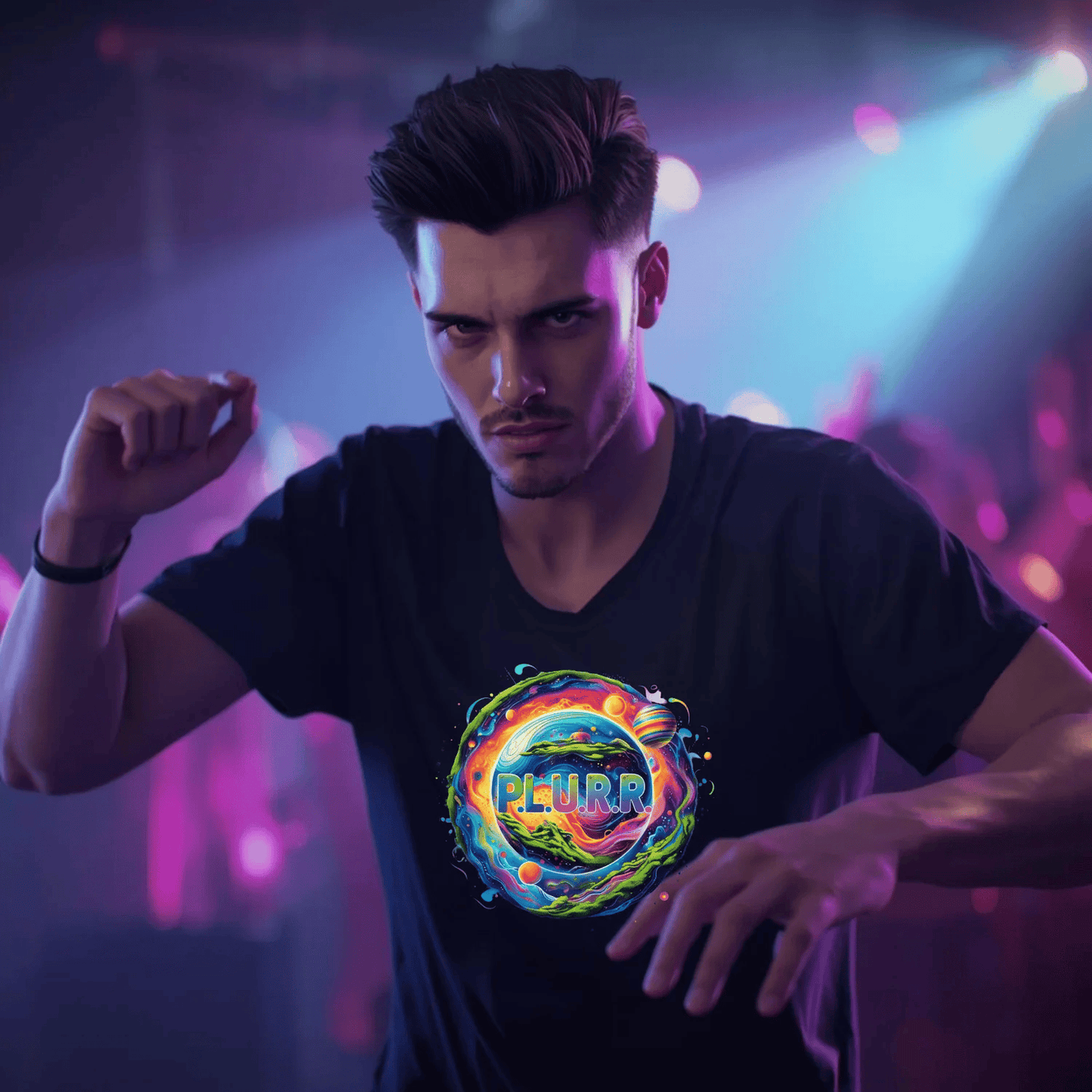 P.L.U.R.R Interstellar Galaxy Festival T-Shirt for Ravers