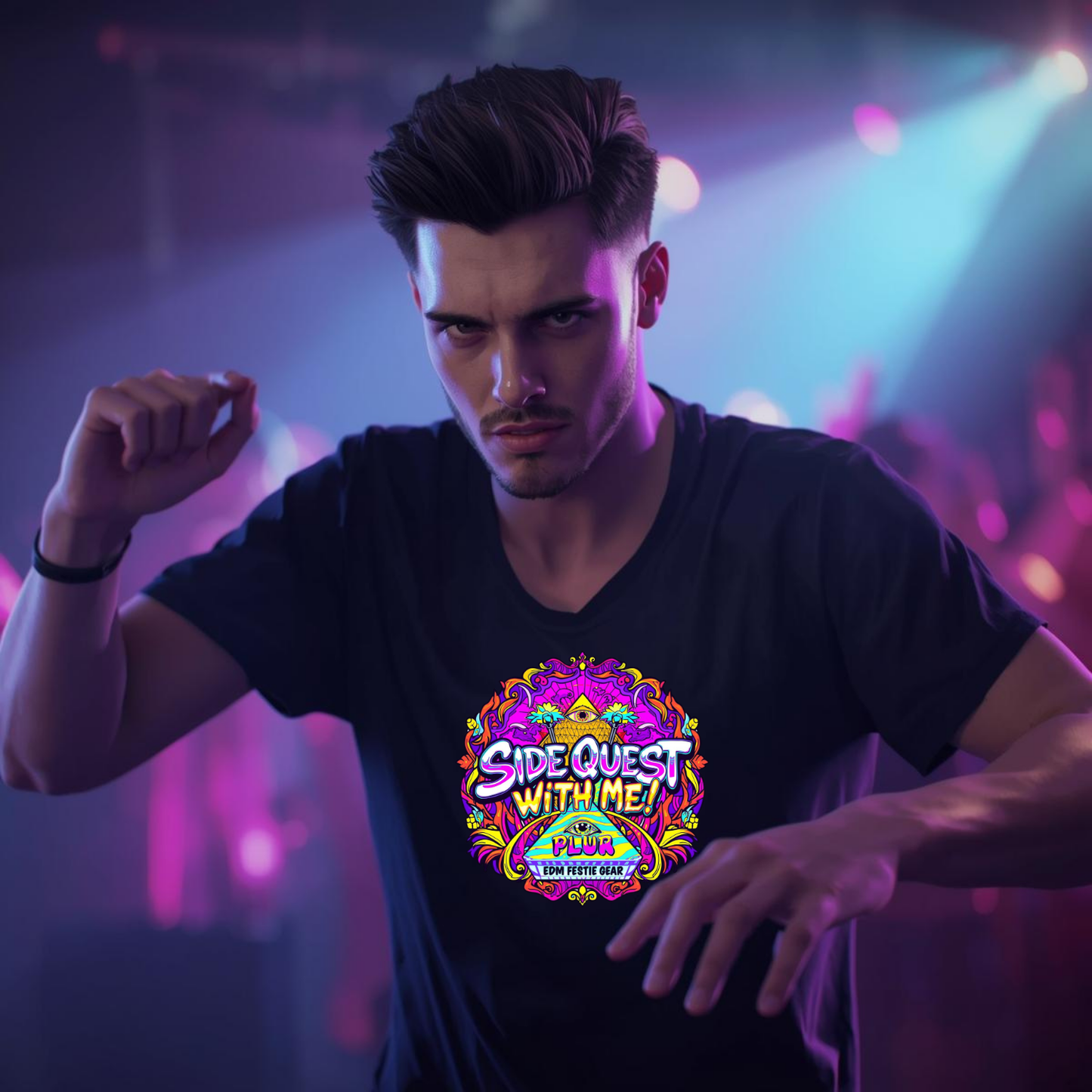 Side Quest With Me All-Seeing Eye Festival T-Shirt