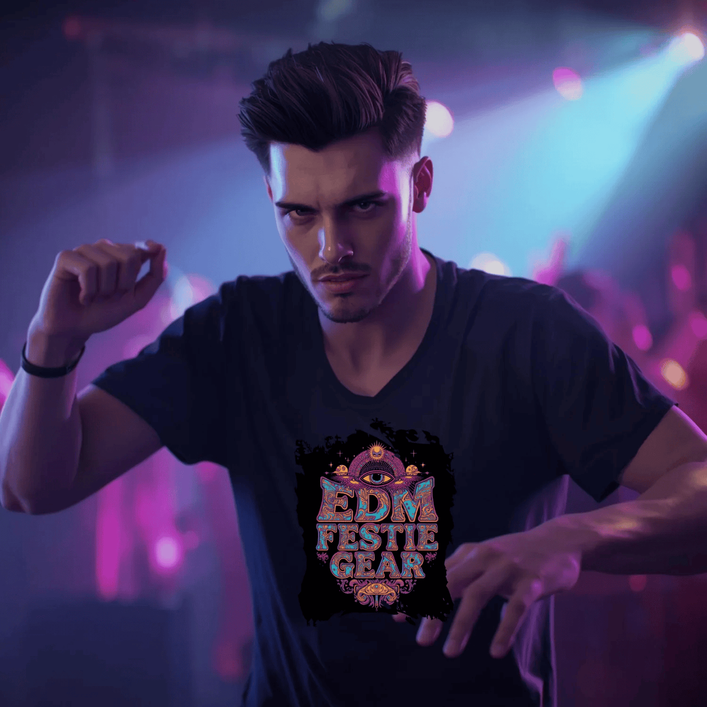 EDM Festie Gear Celestial All-Seeing Eye Festival T-Shirt