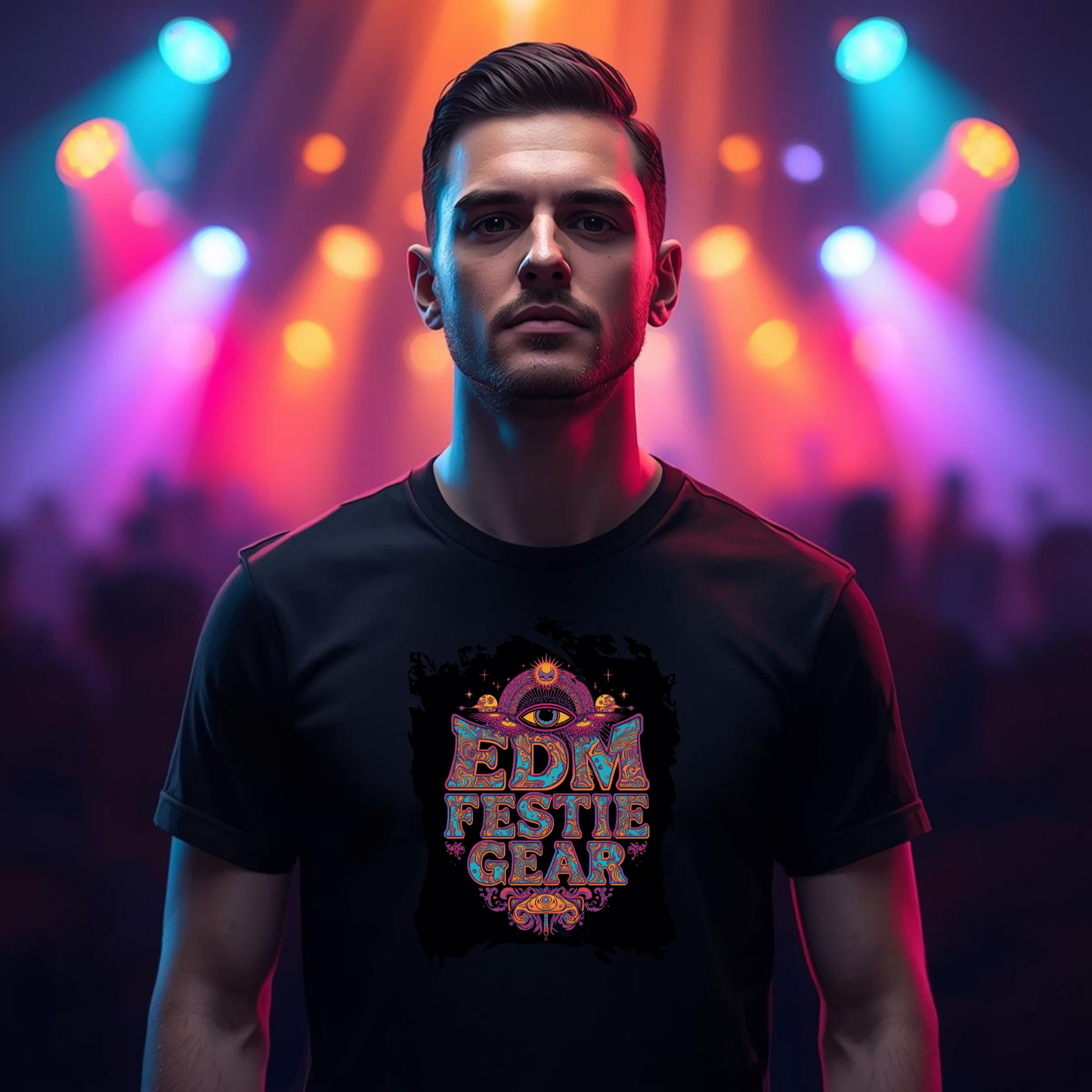 EDM Festie Gear Celestial All-Seeing Eye Festival T-Shirt
