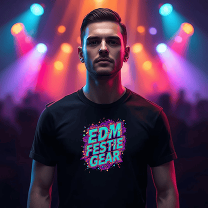 EDM Festie Gear Glitched Festival T-Shirt for Rave Culture