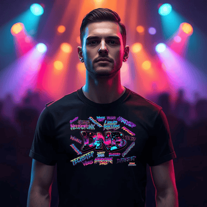 DNB Word Art Festival T-Shirt: Ignite Your Rave Spirit