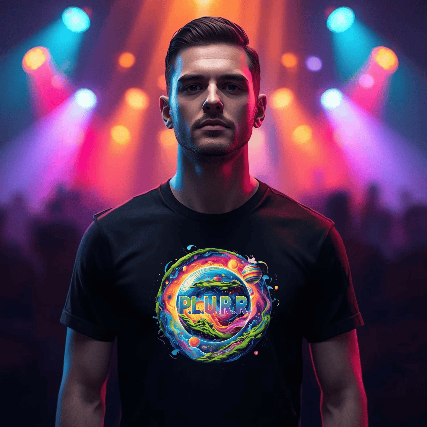 P.L.U.R.R Interstellar Galaxy Festival T-Shirt for Ravers