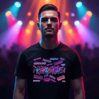 Hardstyle Word Art Festival T-Shirt for Ravers