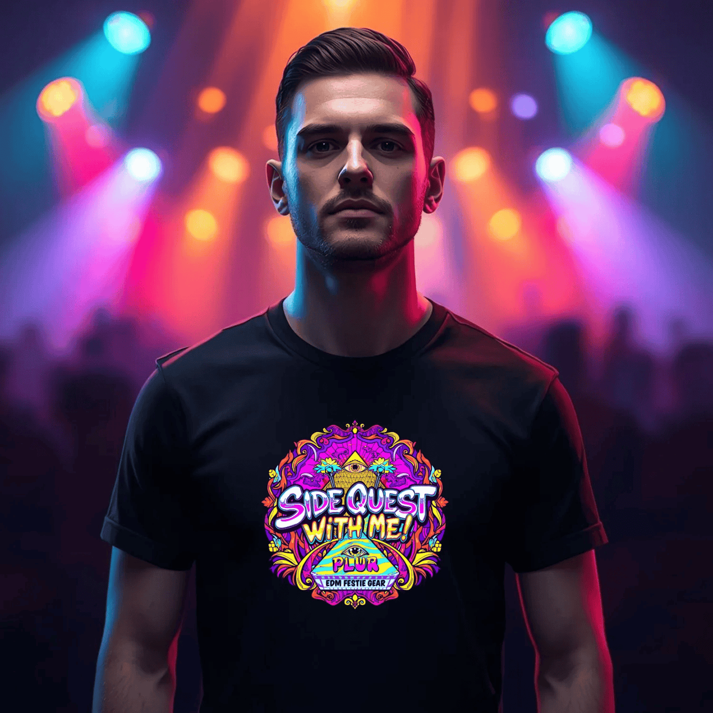 Side Quest With Me All-Seeing Eye Festival T-Shirt