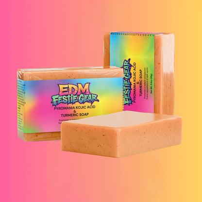 Pyromania Kojic Acid & Turmeric Soap - Brighten and Hydrate for the Festival Vibe