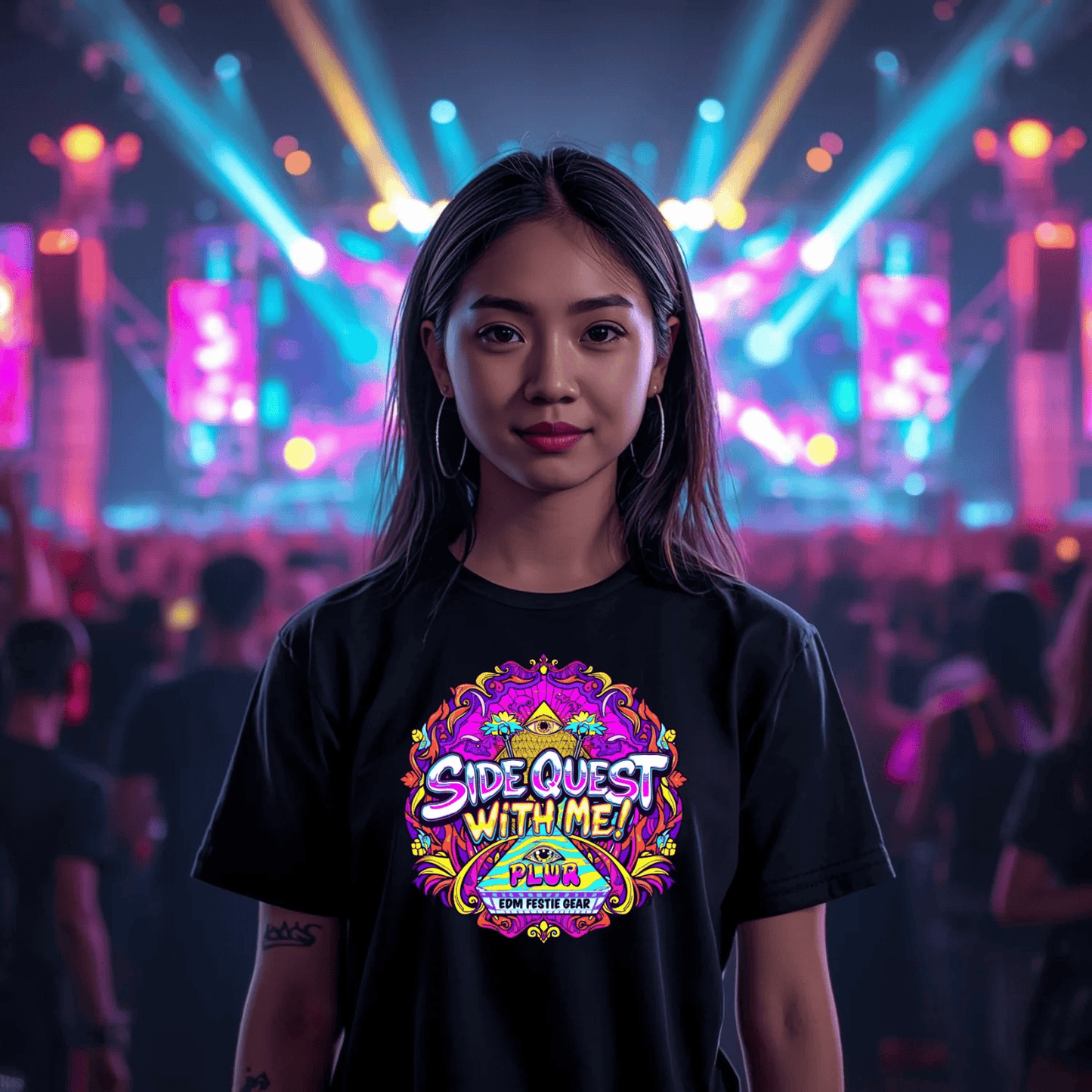 Side Quest With Me All-Seeing Eye Festival T-Shirt