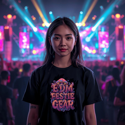 EDM Festival Gear Nocturnal Shroom Magical Vibes T-Shirt