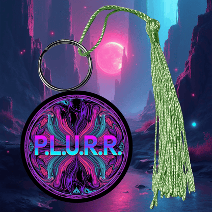 PLURR Aluminum Keychain for Raves and Festivals
