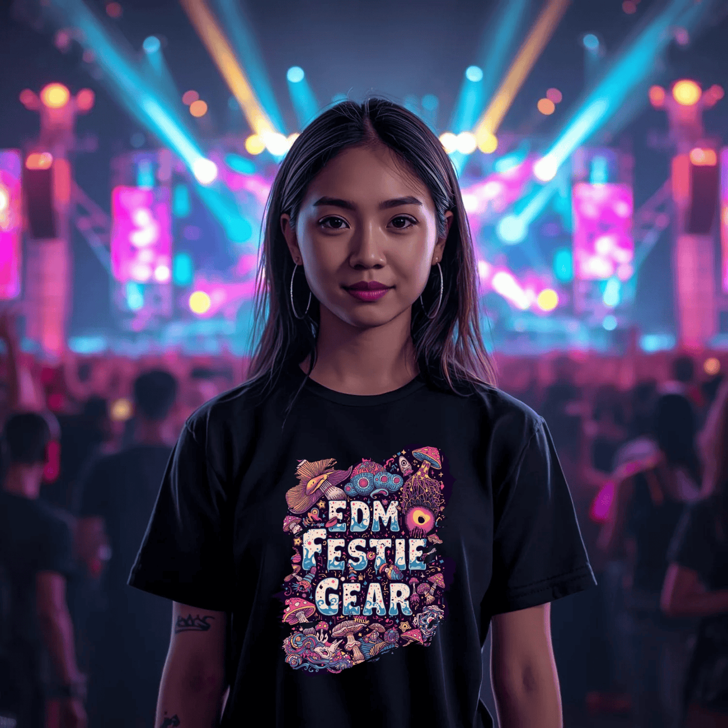 Psychedelic Shrooms Festival T-Shirt from EDM Festie Gear
