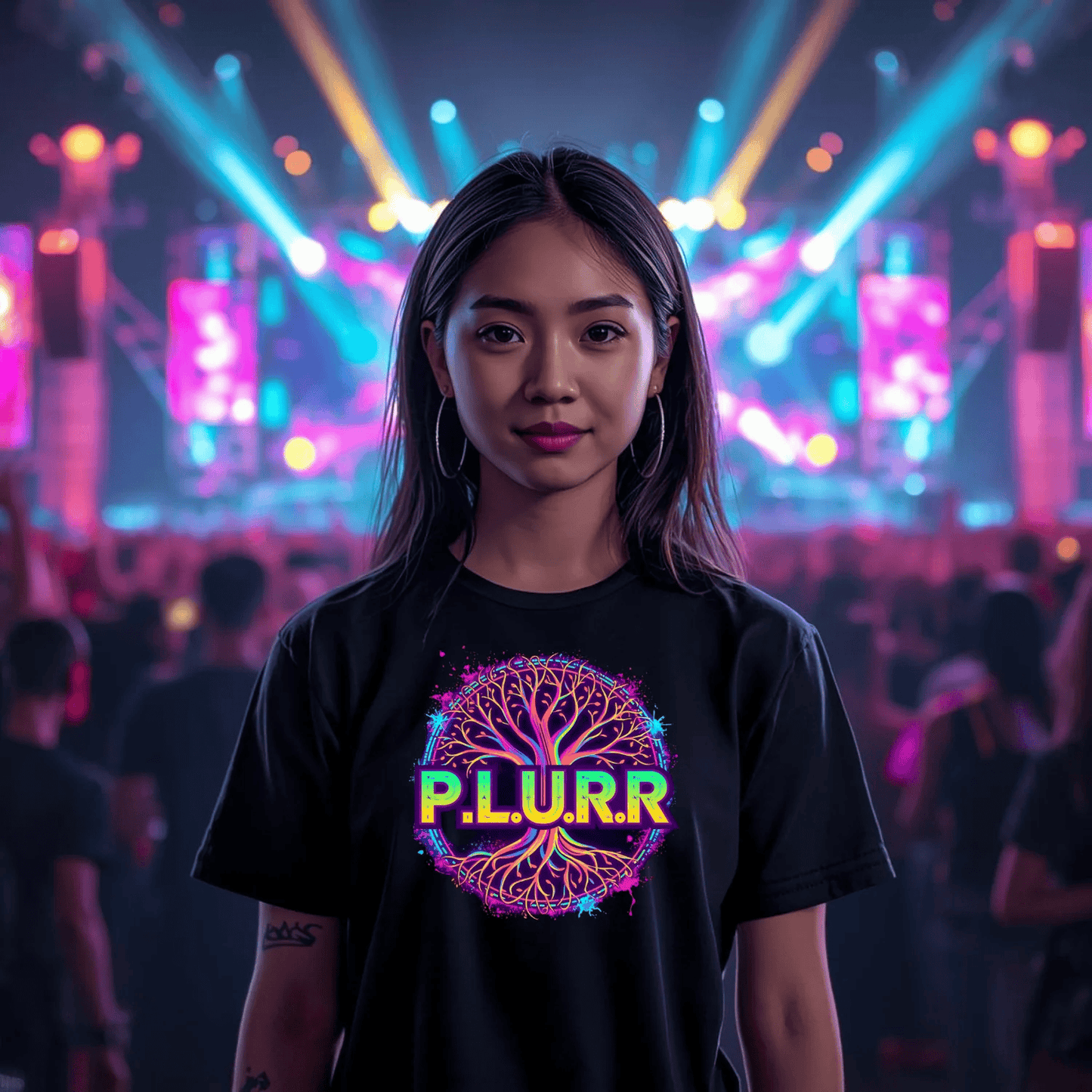 P.L.U.R.R Tree of Life Festival T-Shirt for Ravers