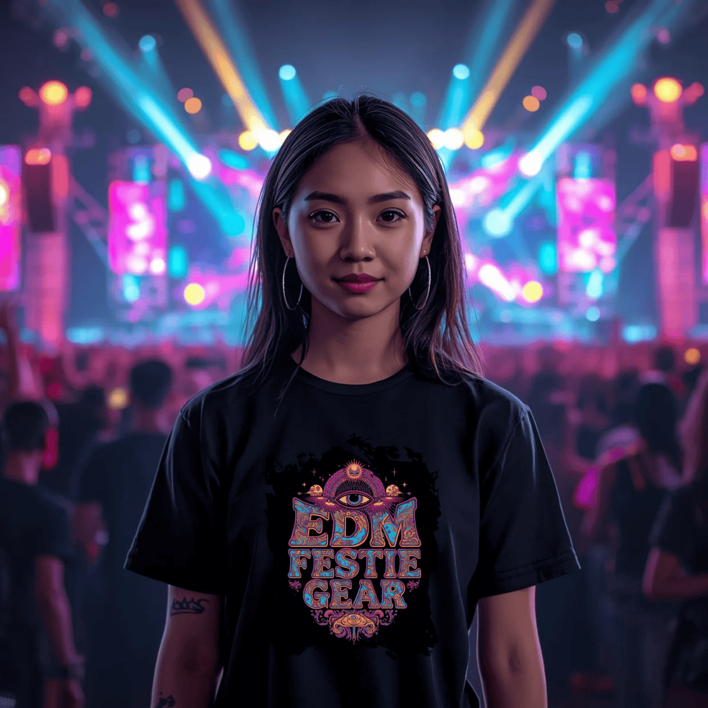 EDM Festie Gear Celestial All-Seeing Eye Festival T-Shirt