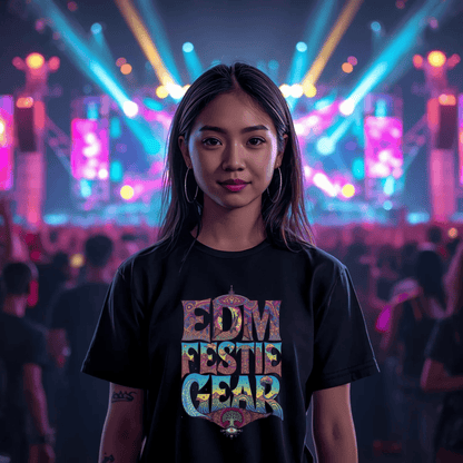 EDM Festie Gear All-Seeing Tree Cosmic Vibes Festival T-Shirt