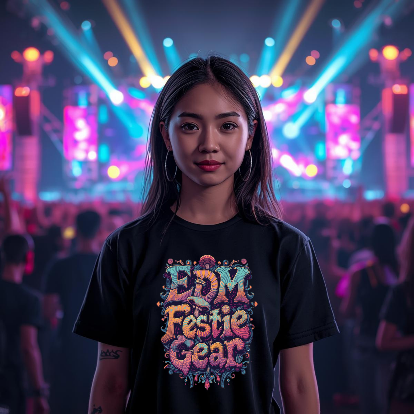 Psychedelic Mushroom Festival T-Shirt from EDM Festie Gear
