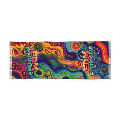 EDM Festival Psychedelic Scarf — Colorful Rave Light Scarf