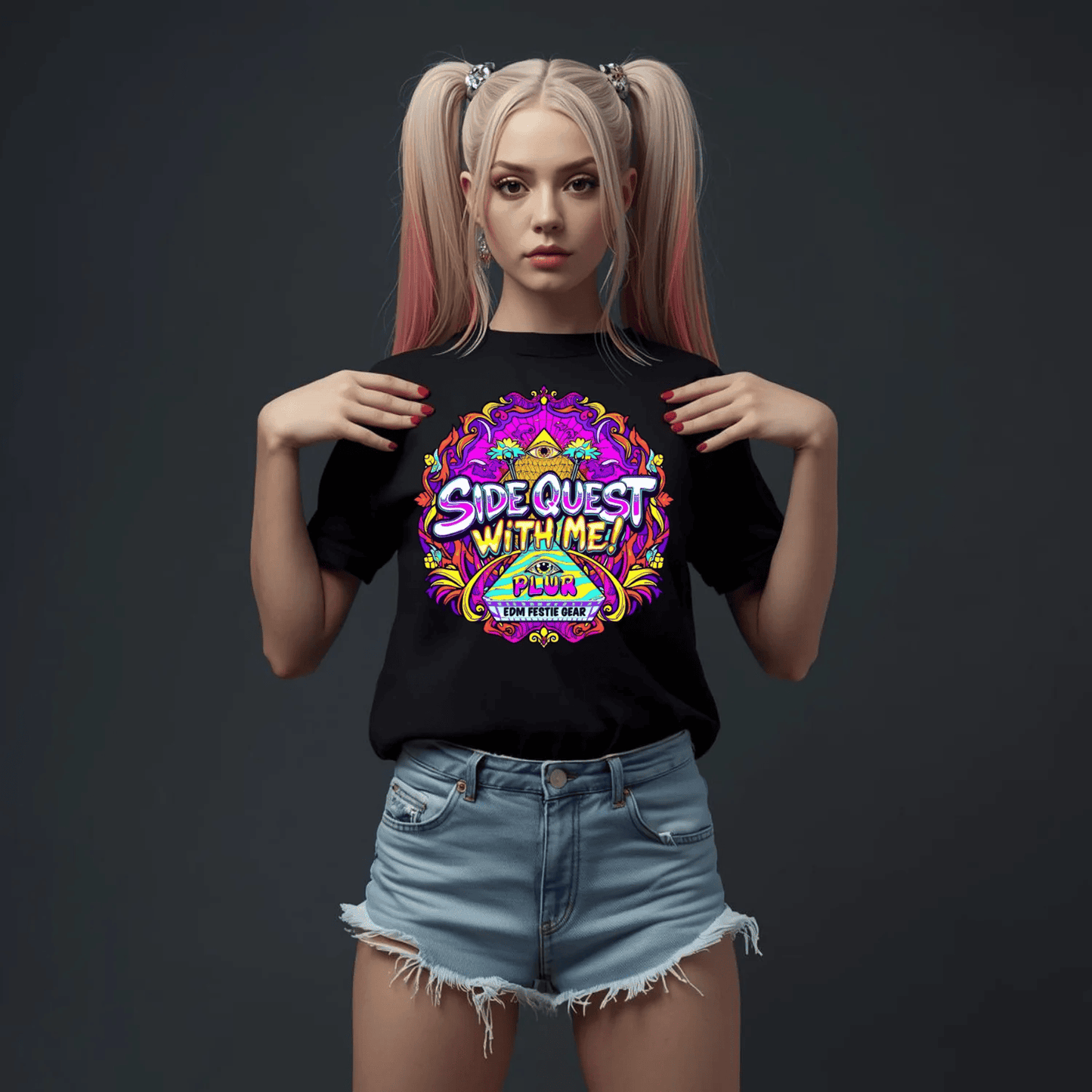 Side Quest With Me All-Seeing Eye Festival T-Shirt