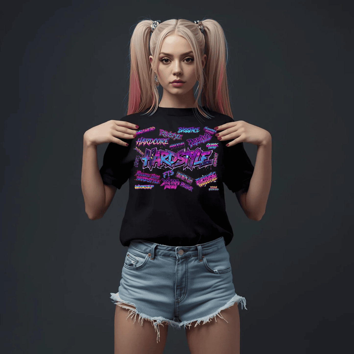 Hardstyle Word Art Festival T-Shirt for Ravers