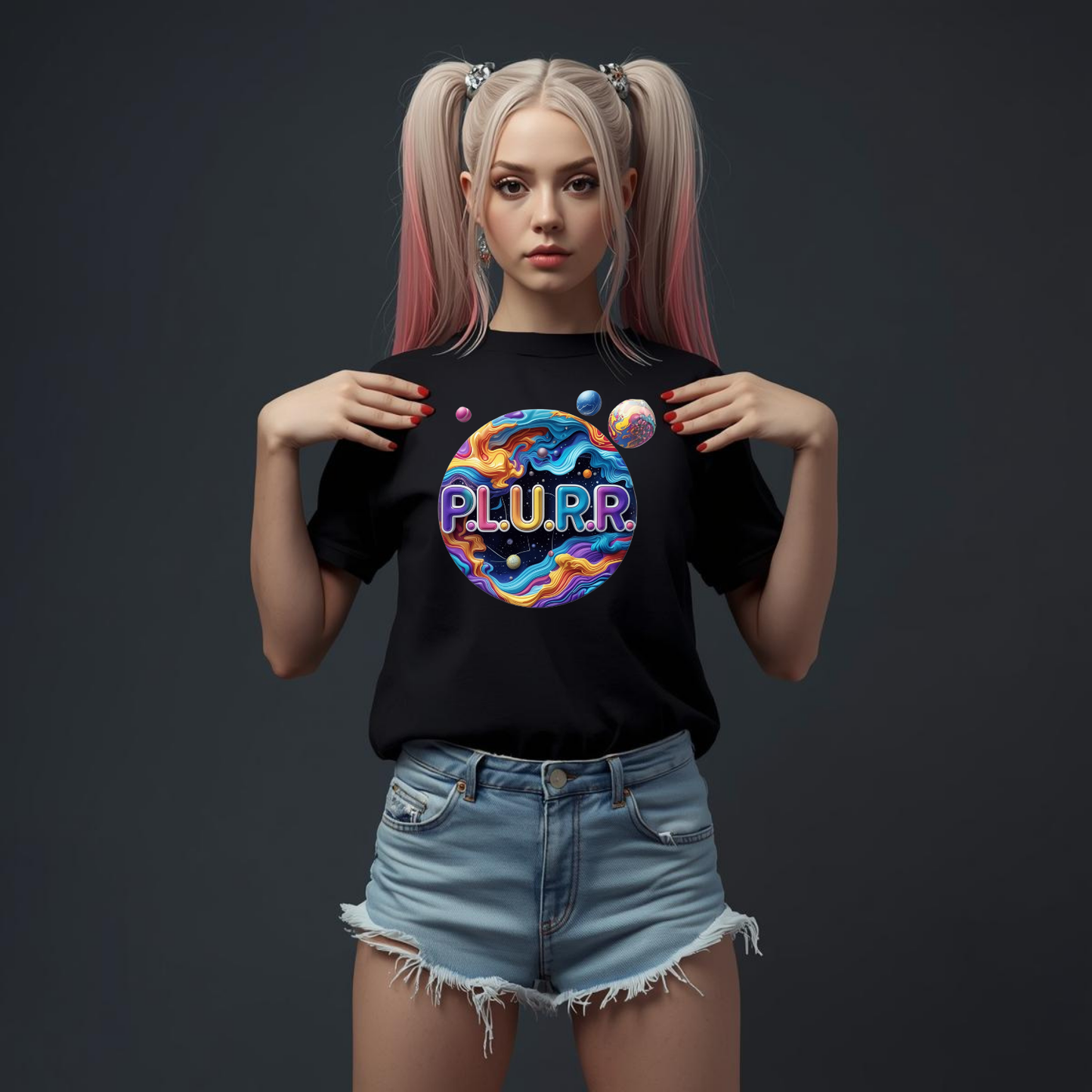 P.L.U.R.R Solar System Festival T-Shirt - Bold Celestial Design for Ravers