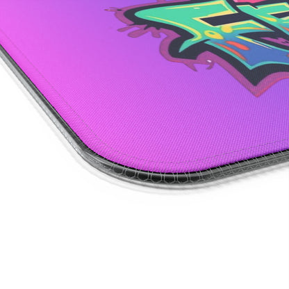 LED Wireless Charging Gaming Mouse Pad - 'EDM Festie Gear' RGB Desk Mat for Ravers