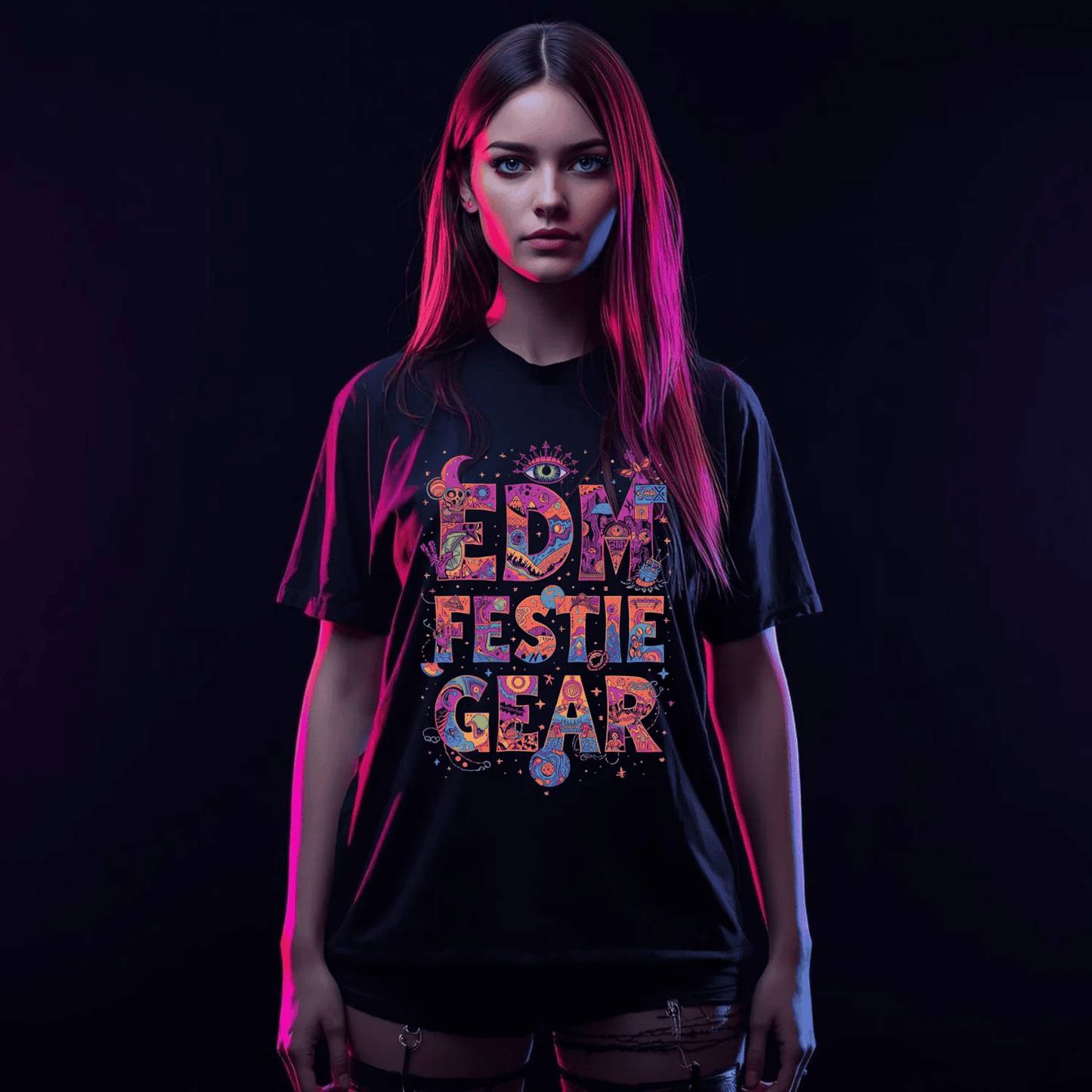 EDM Festie Gear Space and Time Festival T-Shirt for Ravers