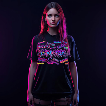 Hardstyle Word Art Festival T-Shirt for Ravers