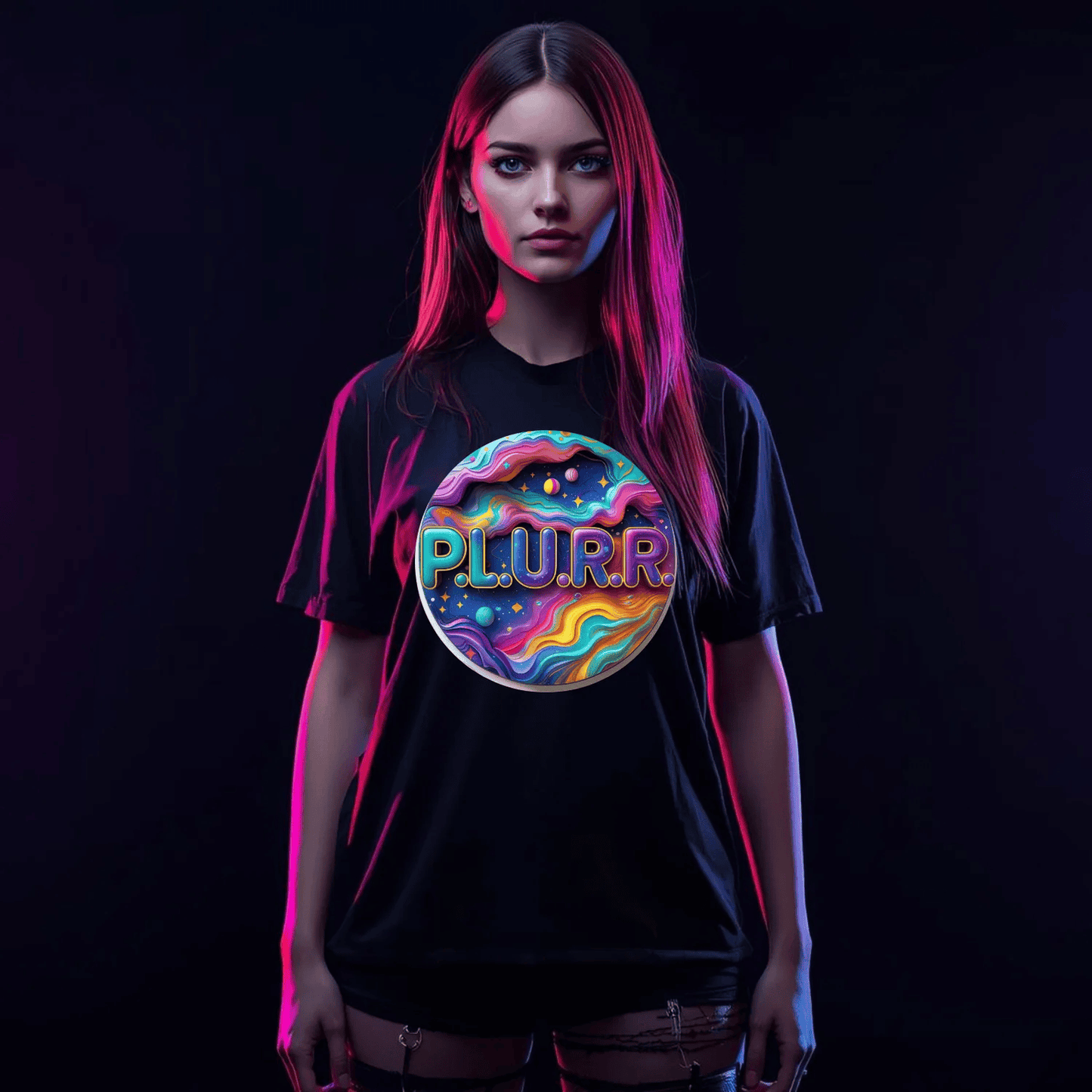 P.L.U.R.R Cosmic Vibes Festival T-Shirt