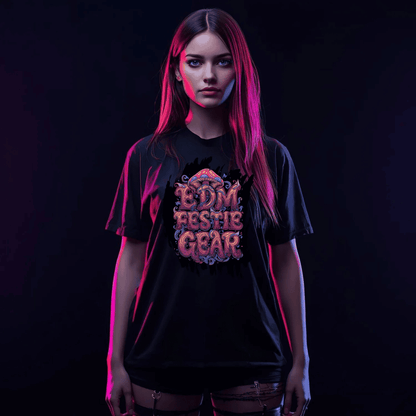 EDM Festival Gear Nocturnal Shroom Magical Vibes T-Shirt