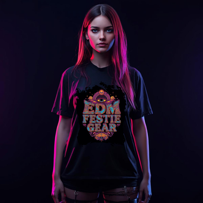 EDM Festie Gear Celestial All-Seeing Eye Festival T-Shirt