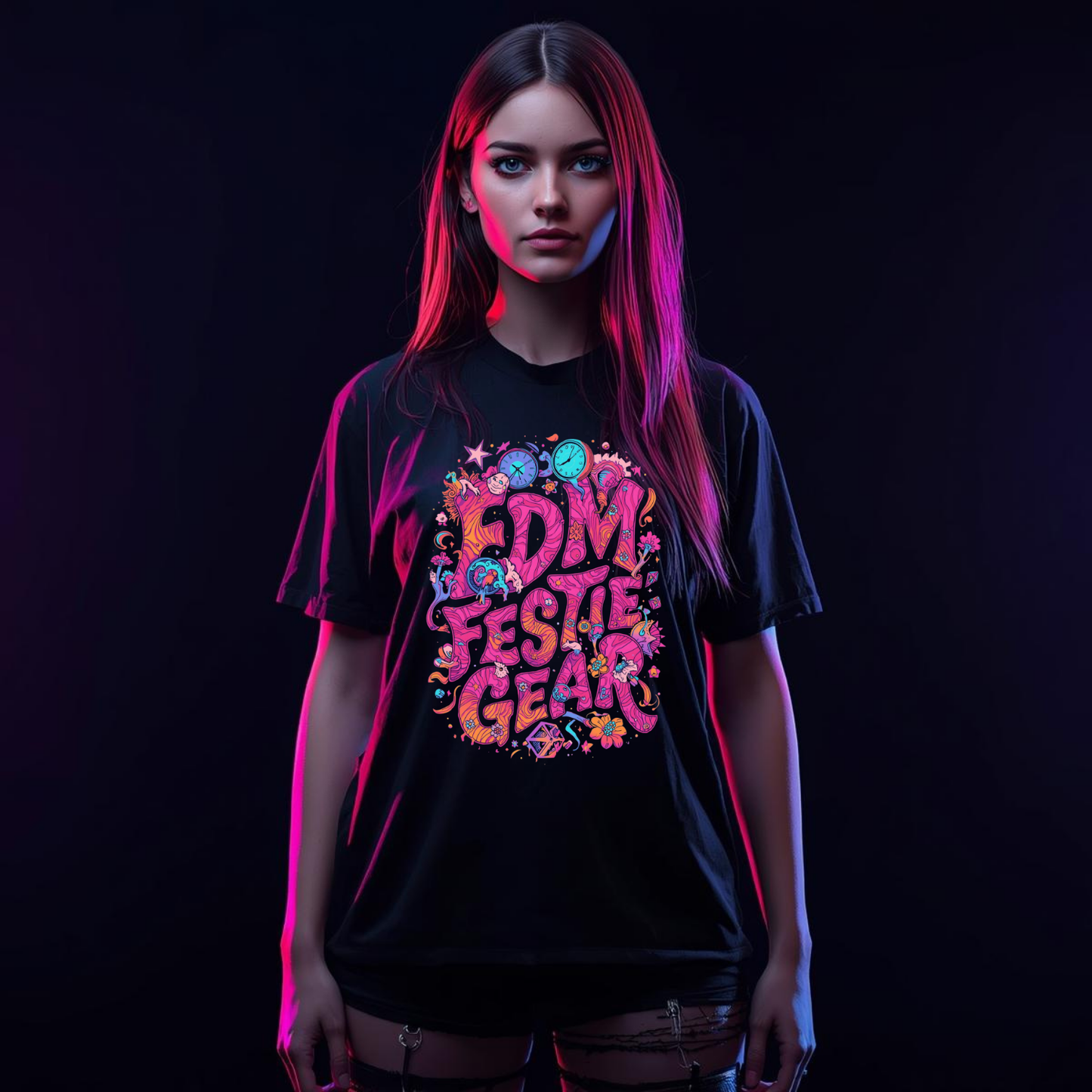 EDM Festie Gear Time of Wonder Festival T-Shirt – Celebrate the Magic of Rave Culture