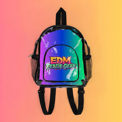 EDM Festie Gear Clear Stadium Backpack - Transparent Festival Rave Bag