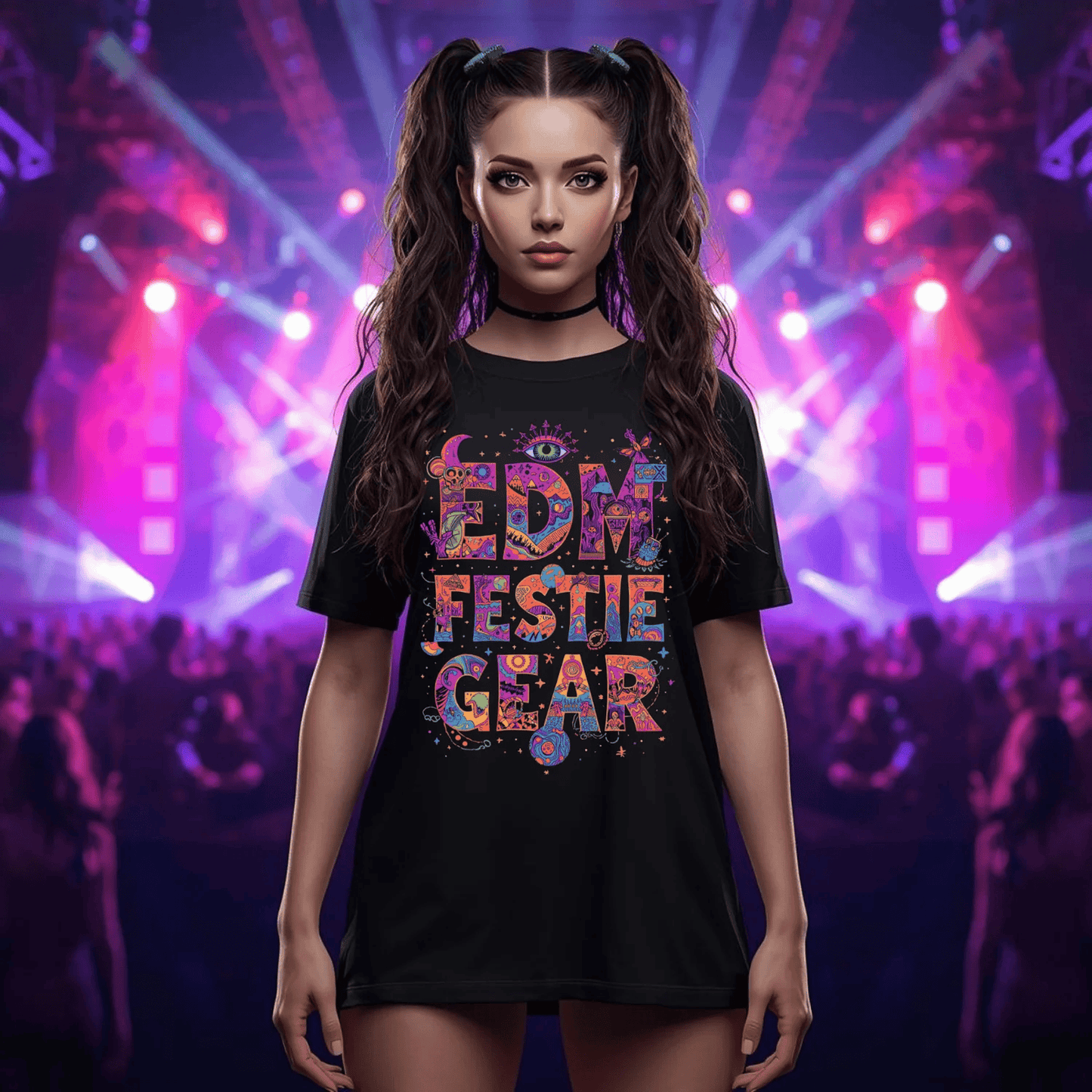 EDM Festie Gear Space and Time Festival T-Shirt for Ravers