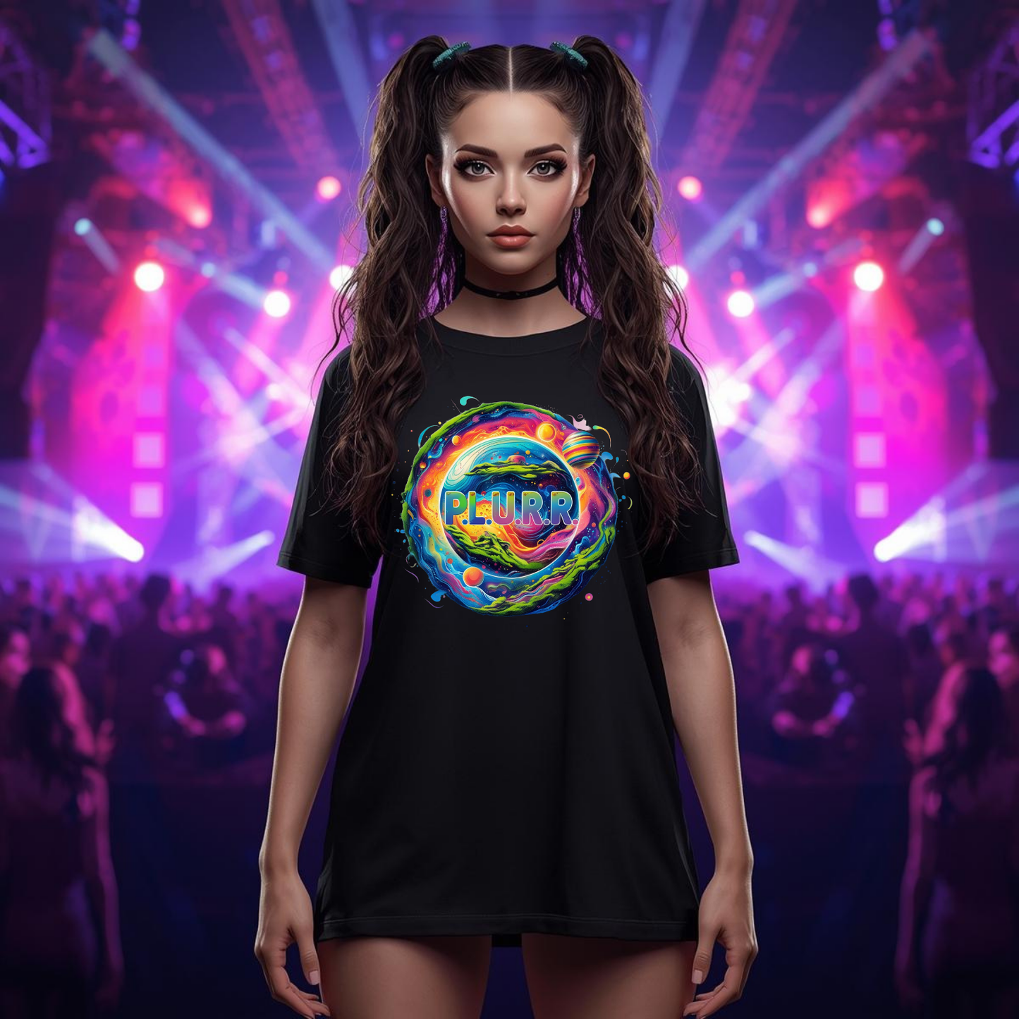 P.L.U.R.R Interstellar Galaxy Festival T-Shirt for Ravers