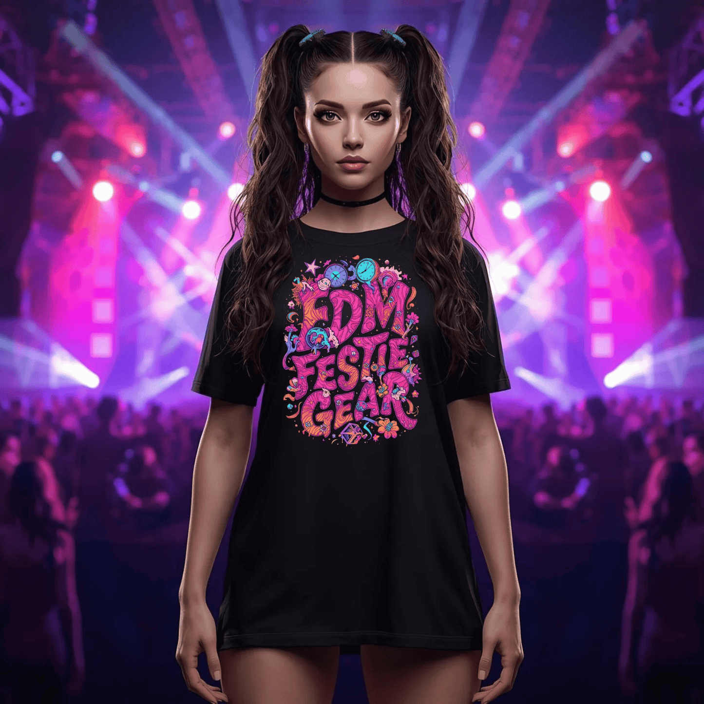 EDM Festie Gear Time of Wonder Festival T-Shirt – Celebrate the Magic of Rave Culture