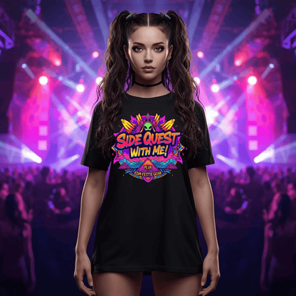 Side Quest With Me Aliens Festival T-Shirt for Ravers