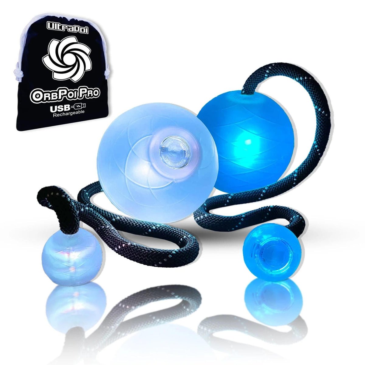 OrbPoi Pro LED Contact Poi for Epic Flow Arts and Rave Nights