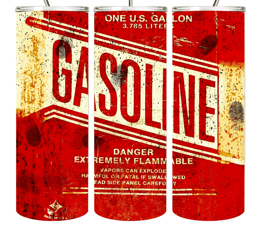 Vintage Gasoline Tumbler 20oz Tumbler