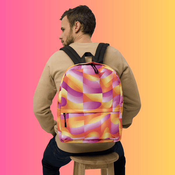 Vibrant Abstract EDM Festival Backpack