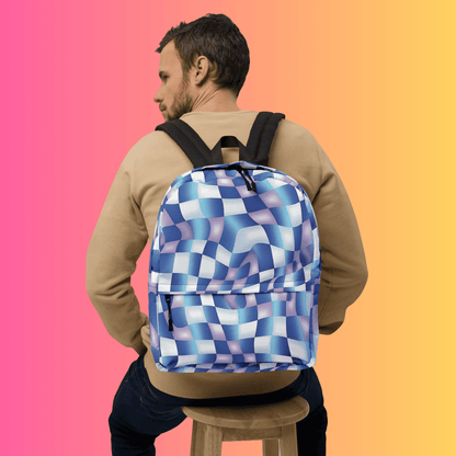 Vibrant Abstract Festival Backpack for EDM Lovers